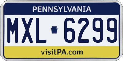 PA license plate MXL6299