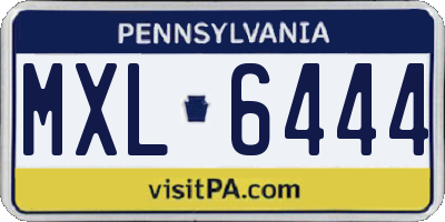 PA license plate MXL6444