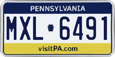 PA license plate MXL6491