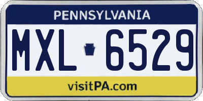 PA license plate MXL6529