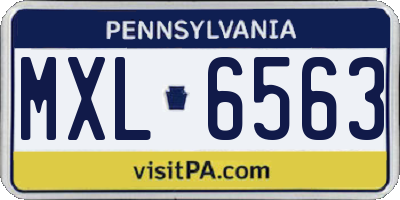 PA license plate MXL6563