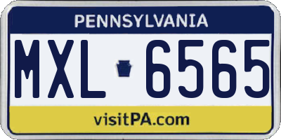 PA license plate MXL6565