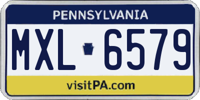 PA license plate MXL6579
