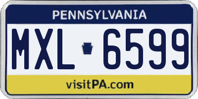 PA license plate MXL6599
