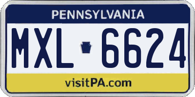 PA license plate MXL6624