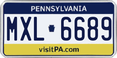 PA license plate MXL6689