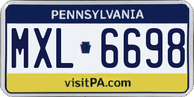 PA license plate MXL6698