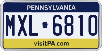 PA license plate MXL6810