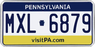 PA license plate MXL6879