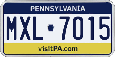 PA license plate MXL7015