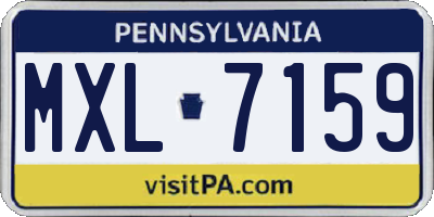 PA license plate MXL7159