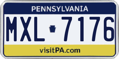 PA license plate MXL7176
