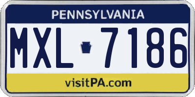 PA license plate MXL7186