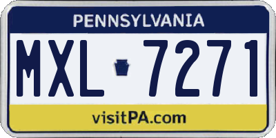 PA license plate MXL7271