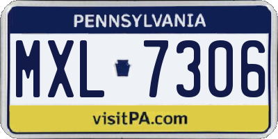 PA license plate MXL7306