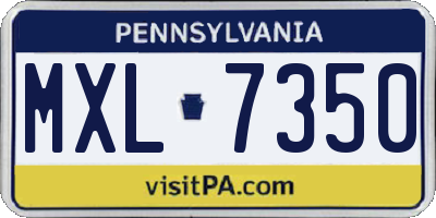 PA license plate MXL7350