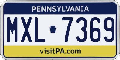 PA license plate MXL7369