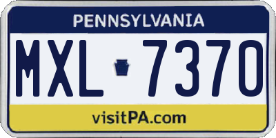 PA license plate MXL7370