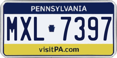 PA license plate MXL7397