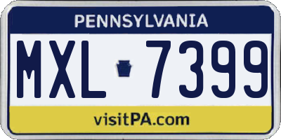 PA license plate MXL7399