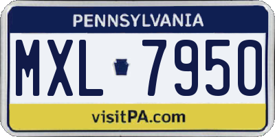 PA license plate MXL7950