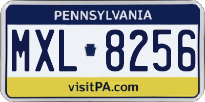 PA license plate MXL8256