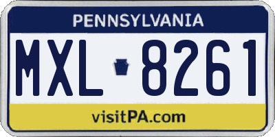 PA license plate MXL8261