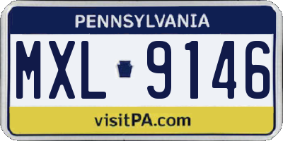 PA license plate MXL9146