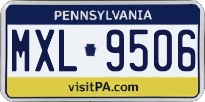 PA license plate MXL9506