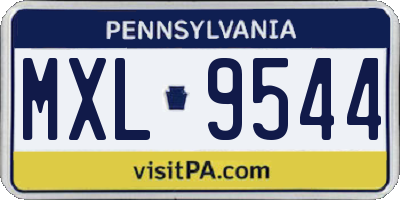 PA license plate MXL9544
