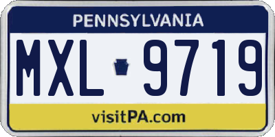 PA license plate MXL9719