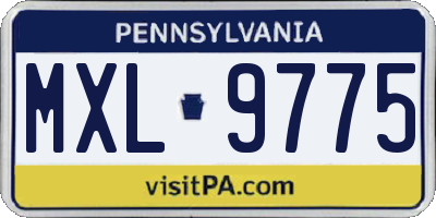 PA license plate MXL9775