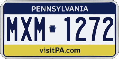 PA license plate MXM1272
