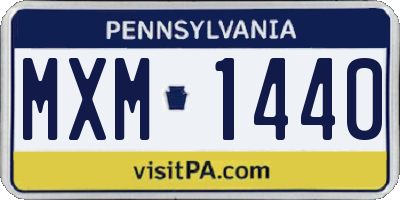 PA license plate MXM1440