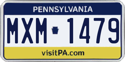 PA license plate MXM1479