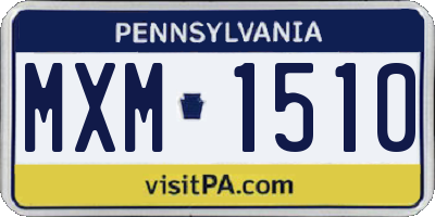 PA license plate MXM1510