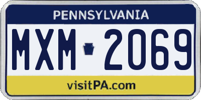 PA license plate MXM2069