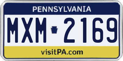 PA license plate MXM2169