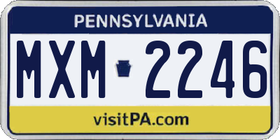 PA license plate MXM2246