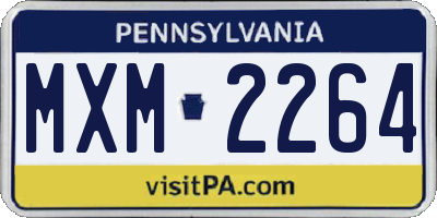 PA license plate MXM2264