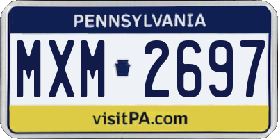 PA license plate MXM2697