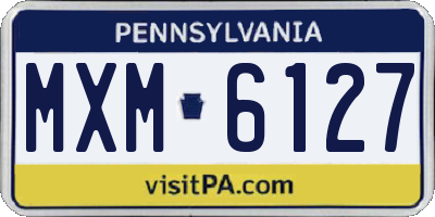 PA license plate MXM6127