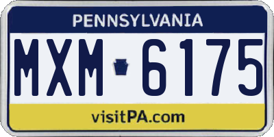 PA license plate MXM6175