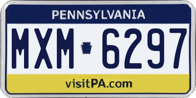PA license plate MXM6297