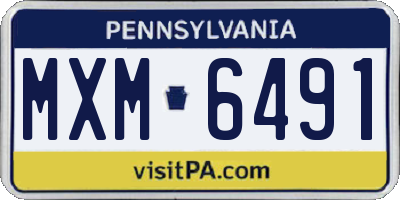 PA license plate MXM6491