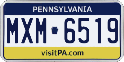 PA license plate MXM6519