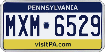 PA license plate MXM6529