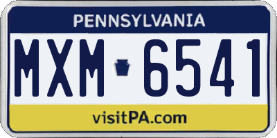 PA license plate MXM6541