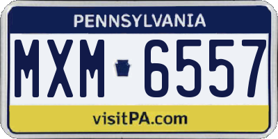 PA license plate MXM6557