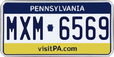 PA license plate MXM6569